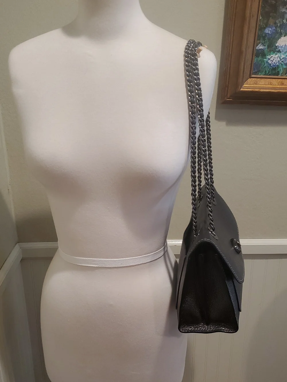 Coach Parker Shoulder Bag Metallic Graphite